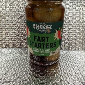 FART STARTER PICKLED ONIONS ( BY THE CHUCKLING CHEESE COMPANY )