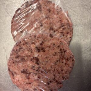 2 x 6oz pork and black pudding burgers