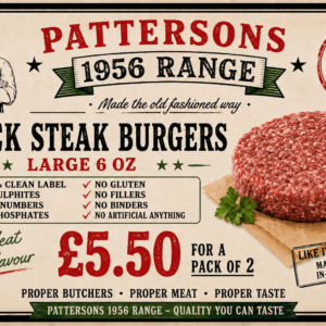 1956 CHUCK STEAK BURGERS ( 2 X 6OZ )